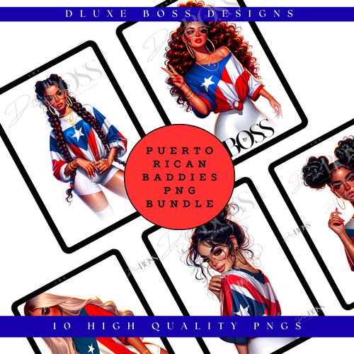 Puerto Rican Baddies PNG Bundle